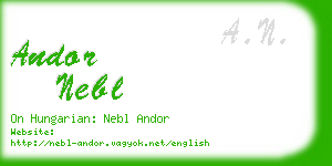 andor nebl business card